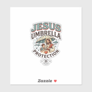 Sticker Protection de parapluie de Jésus Protection de par