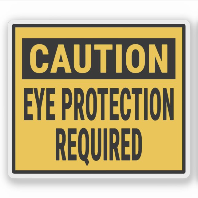 Sticker Protection des yeux de prudence requise (Devant)