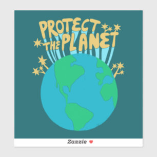 Sticker PROTÉGER LA PLANÈTE SAVE EARTH Eco Green