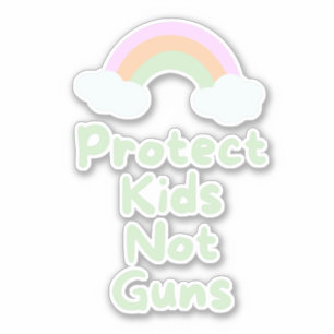 Sticker Protéger les enfants non les armes Word Art Vinyl 