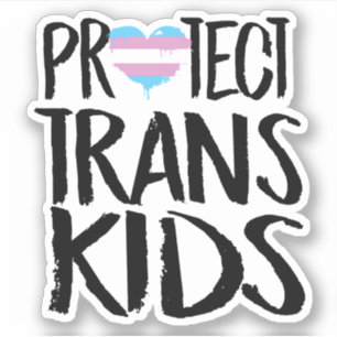 STICKER PROTÉGER LES ENFANTS TRANS