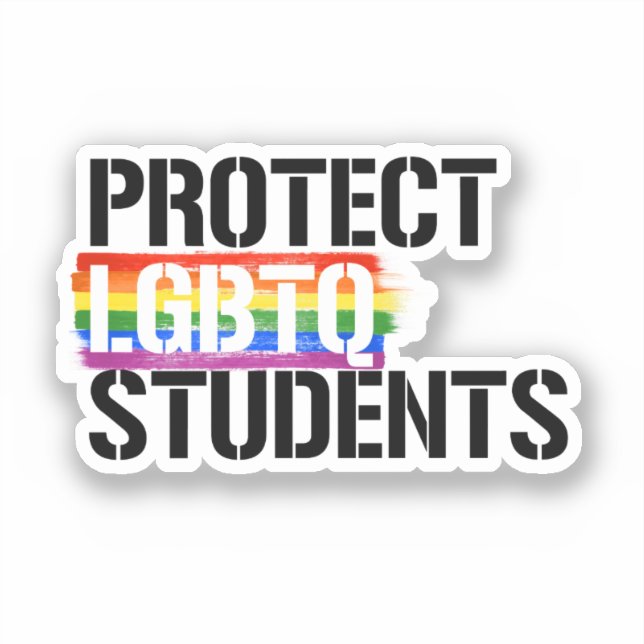 Sticker Protéger les étudiants LGBTQ (Recto)