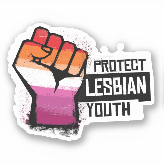 Sticker Protéger les jeunes lesbiennes (Devant)
