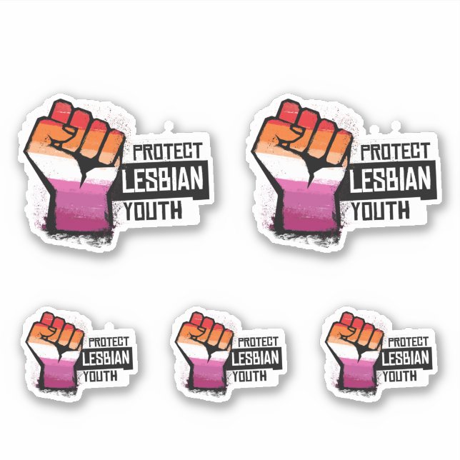 Sticker Protéger les jeunes lesbiennes (Devant)