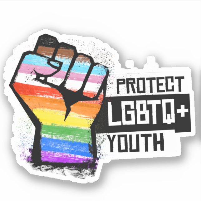 Sticker Protéger les jeunes LGBTQ (Devant)