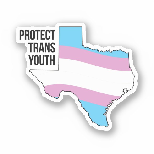 Sticker Protéger les jeunes trans du Texas (Devant)