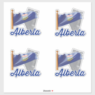 Sticker Province de l'Alberta et drapeau