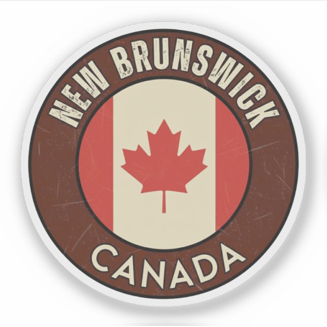 Sticker Province du Nouveau-Brunswick Canada (Devant)