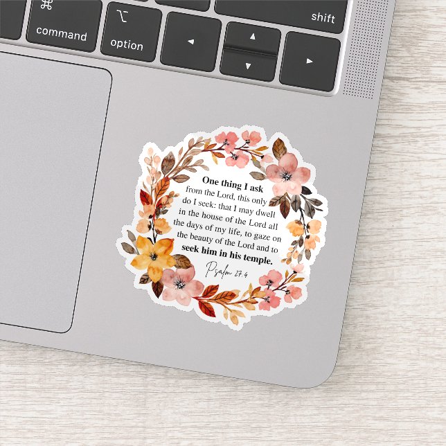 Sticker Psalm 27:4 One Thing I Ask (Détail)