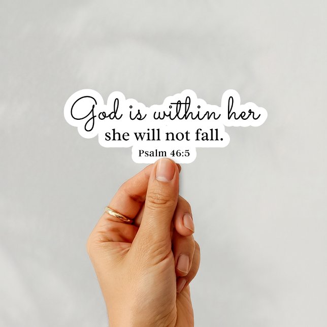 Sticker Psaume 46:6 Dieu est au milieu d'elle (Créateur téléchargé)
