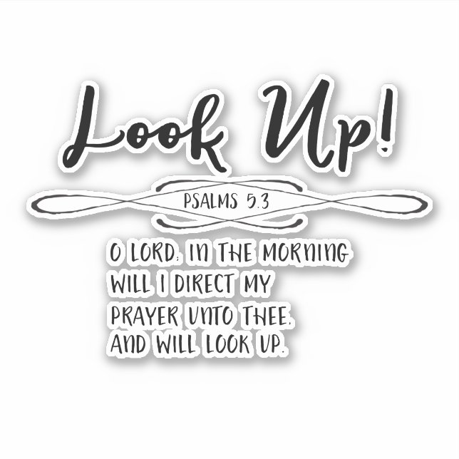 Sticker Psaumes Prière du Matin Bible Verse (Devant)