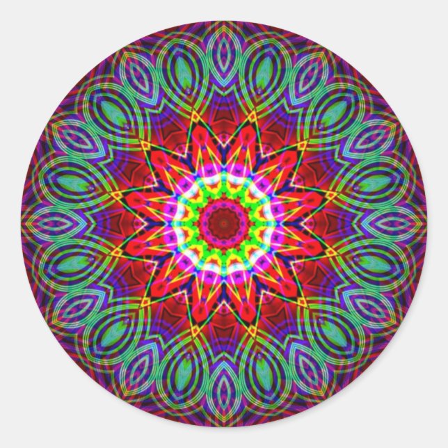 Sticker Psychedelic Mandala #2 (Devant)