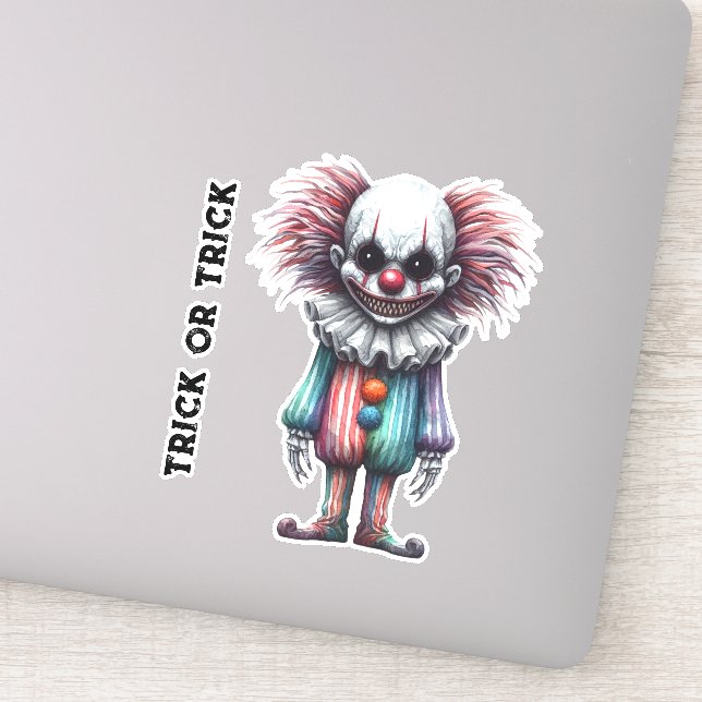 Sticker Psycho Clown - Trick ou Trick - personnaliser (Détail)