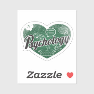 Sticker Psychologie Coeur rétro Blackboard Amour