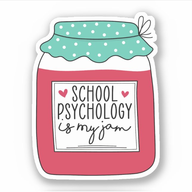 Sticker Psychologie Scolaire Est Mon Jam, Psychologue Scol (Devant)