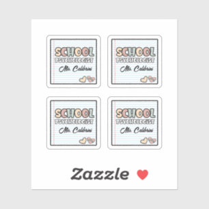 Sticker Psychologue de l'école de papier Carnet mignon