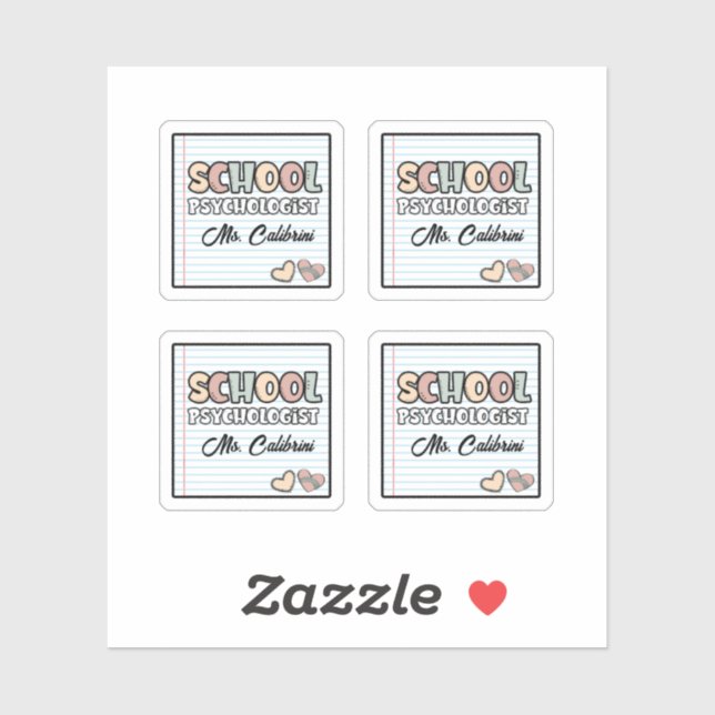 Sticker Psychologue de l'école de papier Carnet mignon (Feuille)