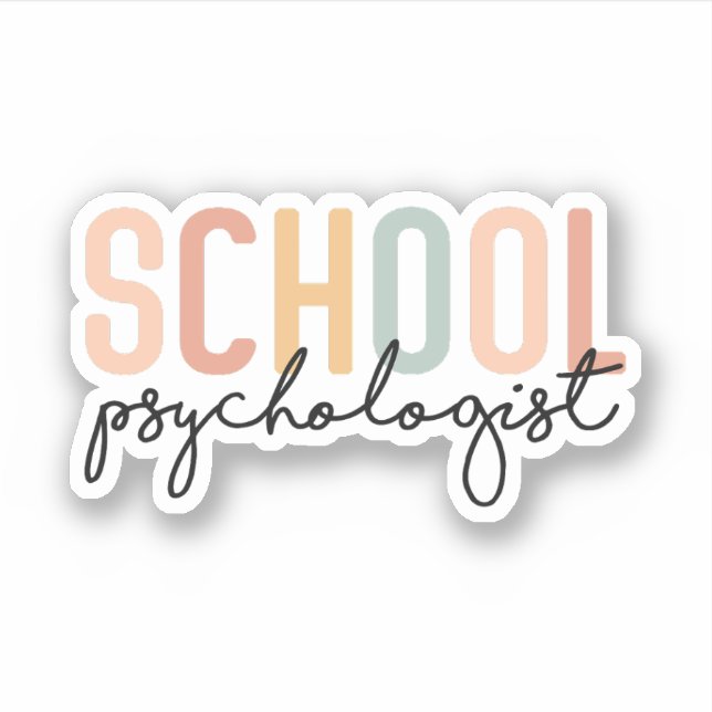 Sticker Psychologue scolaire | Étudiant en psychologie sco (Devant)