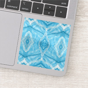 Sticker Psychomachie Bleue Art Abstrait Aquarelle