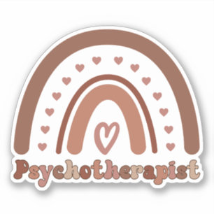 Sticker Psychothérapeute Boho Rainbow