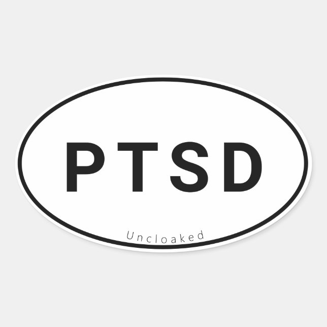 Sticker PTSD Oval (Devant)