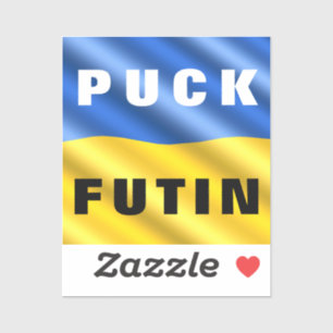 Sticker Puck Futin drapeau ukrainien soutien Ukrai