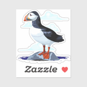 Sticker Puffin Cute Oiseau de mer Atlantique