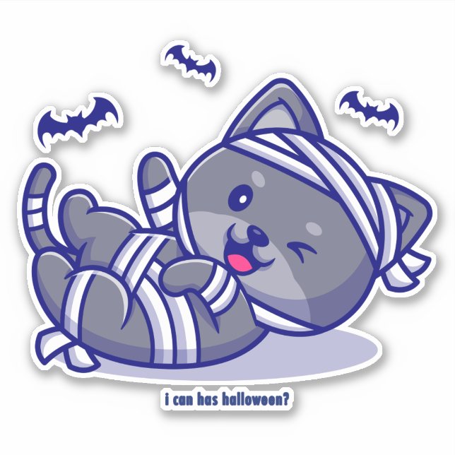 Sticker Puis-je avoir Halloween? (Devant)