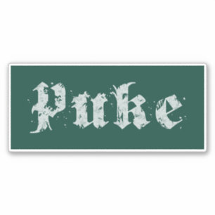 Sticker Puke gothique Vintage désossé (Vert foncé)