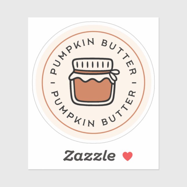 Sticker Pumpkin butter jar homemade spread aesthetic (Feuille)