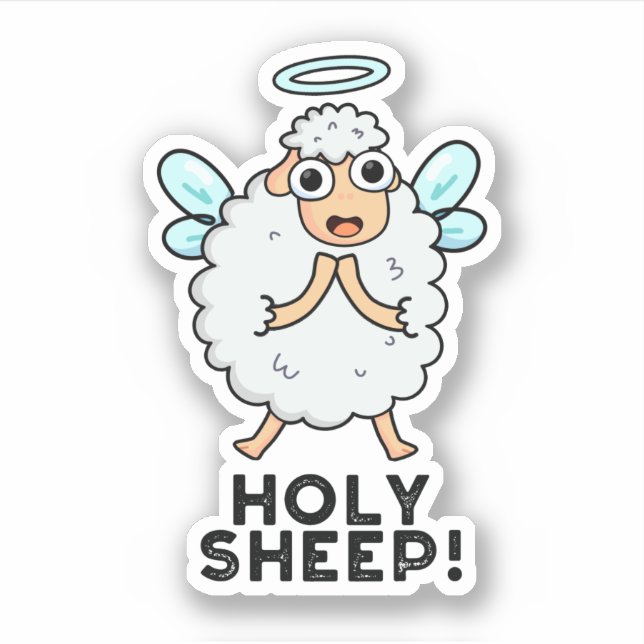 Sticker Pun animal amusant pour le mouton Saint (Devant)