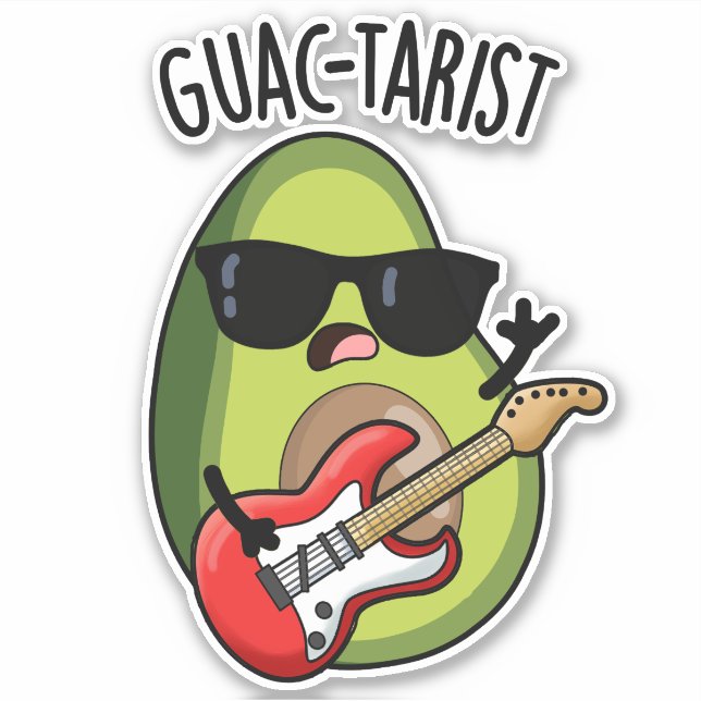 Sticker Pun d'Avocado amusant guac-tariste (Devant)