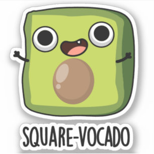 Sticker Pun de l'avocat carrément drôle Cube