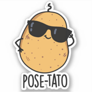 Sticker Pun de pomme de terre amusant