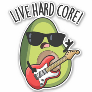 Sticker Pun de Rock de Avocat Drôle Hard Core