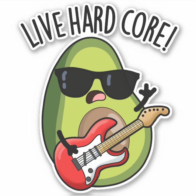 Sticker Pun de Rock de Avocat Drôle Hard Core  (Devant)