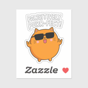 Sticker Pun de rockeur de chat orange absolument parfait