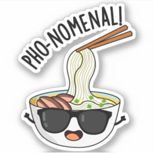 Sticker Pun de soupe pho-nomenal amusant