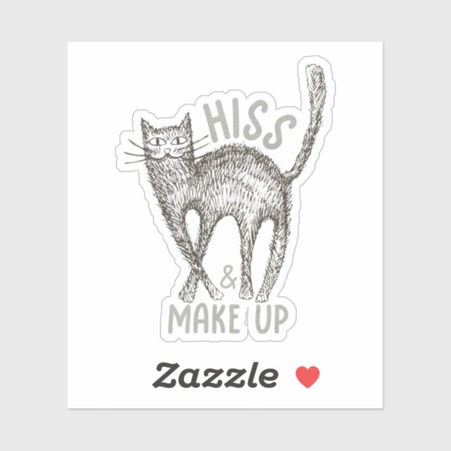 Sticker Pun d'Halloween : Hiss and Make Up (Feuille)