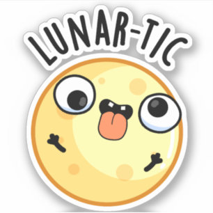 Sticker Pun lunaire-tic drôle d'astronomie lunaire