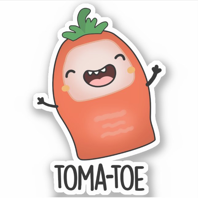 Sticker Pun tomate amusant (Devant)