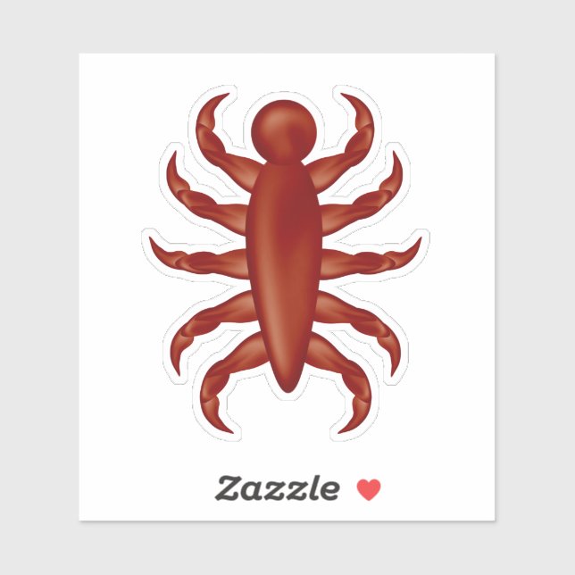 Sticker Punaise de couleur rouge brique (Feuille)