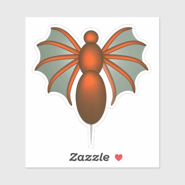 Sticker Punaise rouge volant aigue (Feuille)