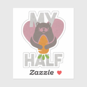 Sticker Punaiserie de loutre mignonne : Ma moitié loutre