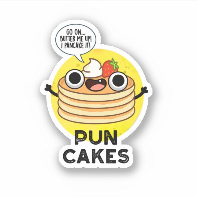 Sticker Puncakes Drôle Pancake Pun (Devant)