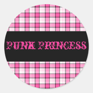 Sticker Punk Princess rose et noir