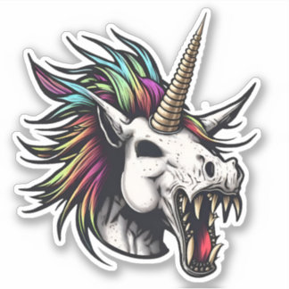 Sticker Punk Zombie Unicorn