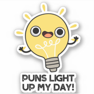 Sticker Puns Allumer Ma Journée Amusante Lampe Pun