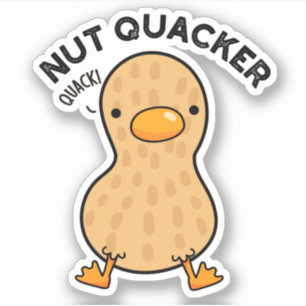 Sticker Puns d'arachide amusants Quacker de noix