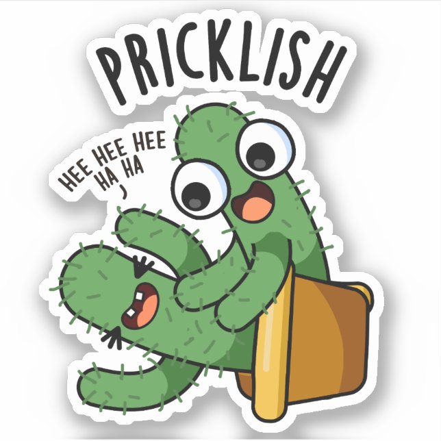 Sticker Puns de cactus drôles et épineux  (Devant)